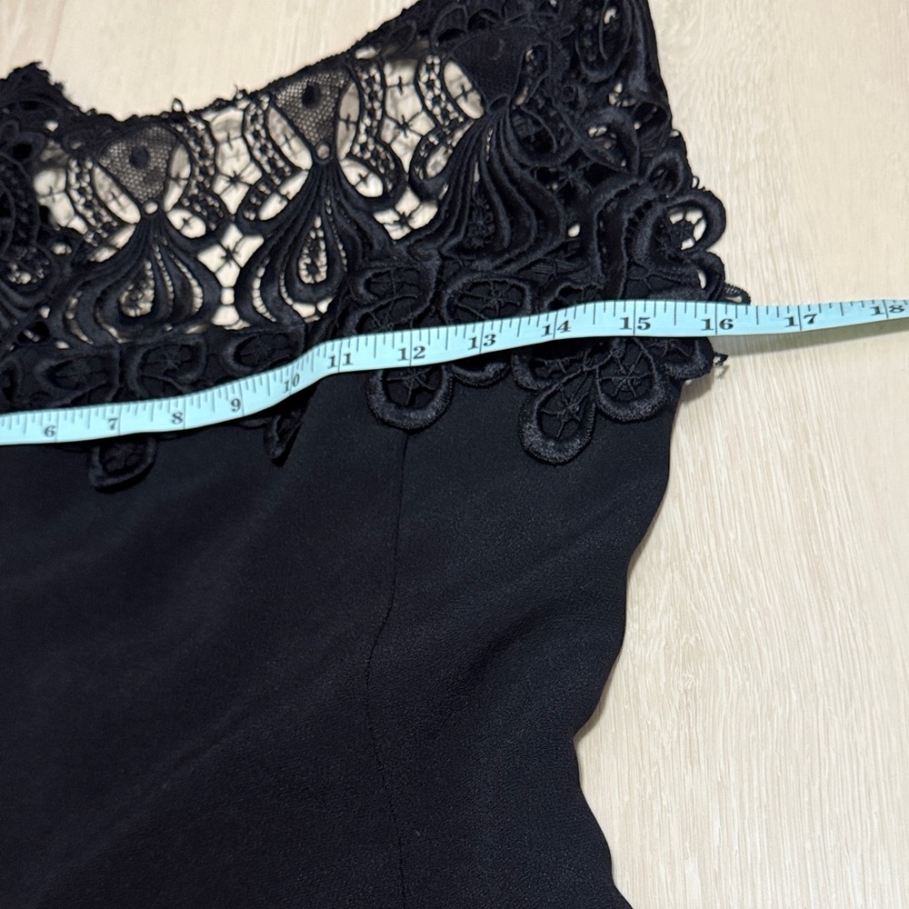Jessica McClintock Vintage Black Lace Mini Dress - Picture 4 of 7